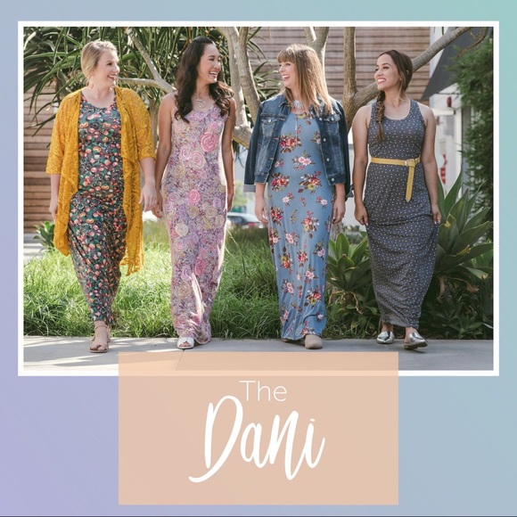 LuLaRoe Dani Maxi Dress Sleeveless Floral NWT - Picture 15 of 16